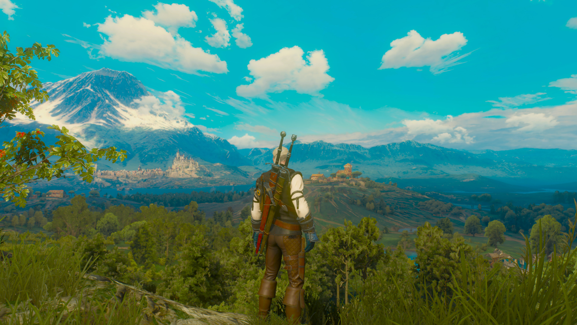 Witcher 3 Touissaint - view and render distance on Xbox One X