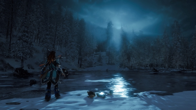 Horizon Zero Dawn frozen lake