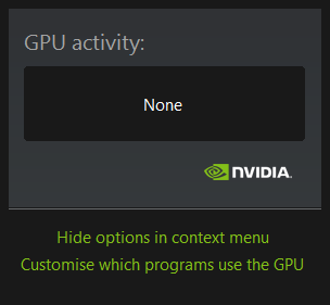 NVIDIA GPU activity