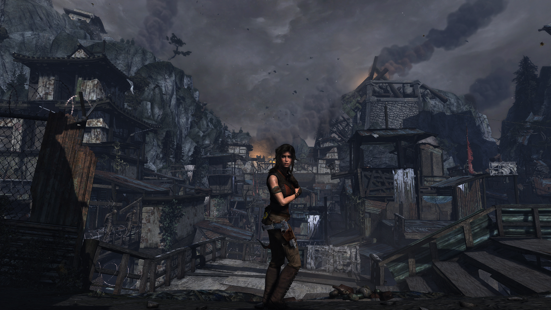 Lara Croft in Shanty Town.