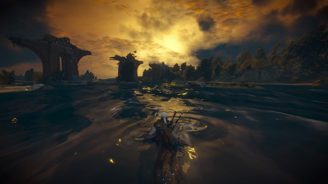 Witcher 3 water graphics on Xbox One X